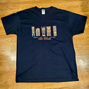 Tiki Guam Tee Shirt, Black, Size XL, Like-new, Never Worn Condition